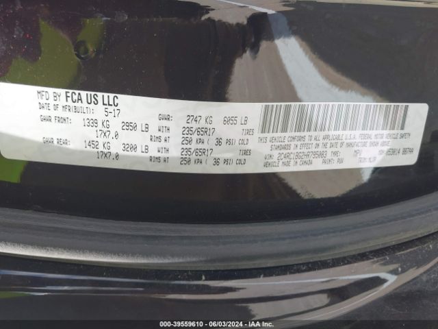 Photo 8 VIN: 2C4RC1BG2HR795083 - CHRYSLER PACIFICA 