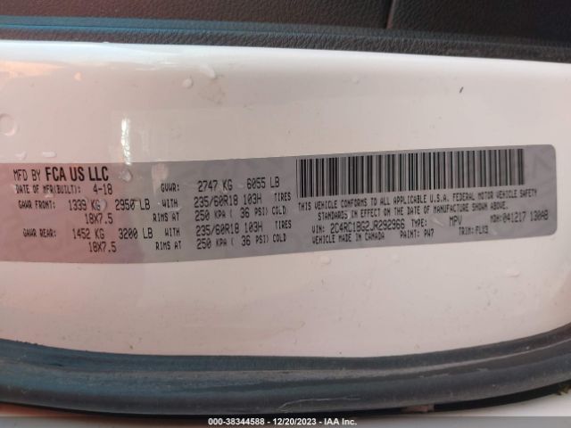 Photo 8 VIN: 2C4RC1BG2JR292966 - CHRYSLER PACIFICA 