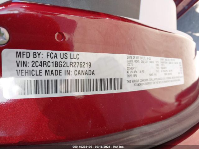 Photo 8 VIN: 2C4RC1BG2LR276219 - CHRYSLER PACIFICA 