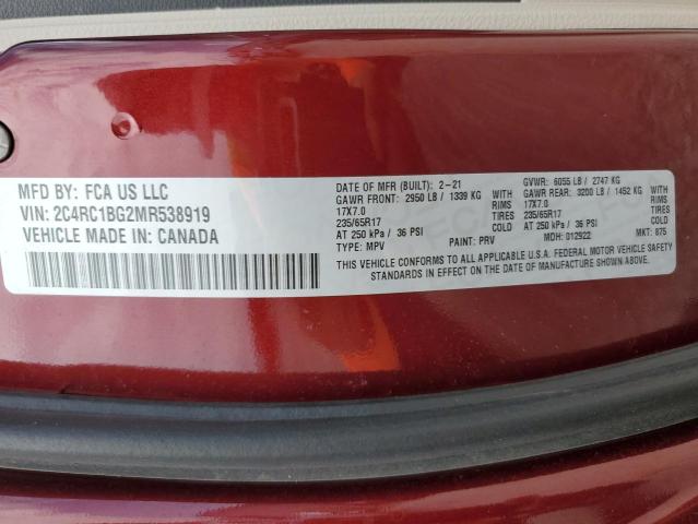 Photo 12 VIN: 2C4RC1BG2MR538919 - CHRYSLER PACIFICA T 