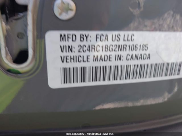 Photo 8 VIN: 2C4RC1BG2NR106185 - CHRYSLER PACIFICA 