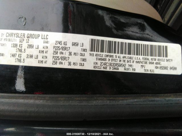 Photo 8 VIN: 2C4RC1BG3DR560542 - CHRYSLER TOWN & COUNTRY 