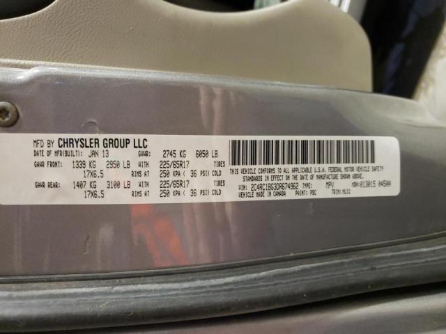 Photo 9 VIN: 2C4RC1BG3DR674962 - CHRYSLER TOWN &AMP COU 