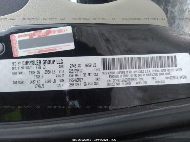 Photo 8 VIN: 2C4RC1BG3DR690577 - CHRYSLER TOWN & COUNTRY 