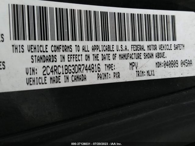 Photo 8 VIN: 2C4RC1BG3DR744816 - CHRYSLER TOWN & COUNTRY 