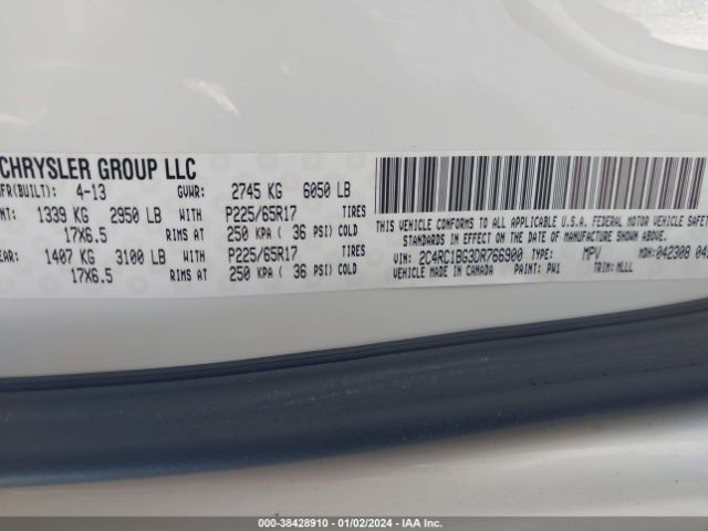 Photo 8 VIN: 2C4RC1BG3DR766900 - CHRYSLER TOWN & COUNTRY 