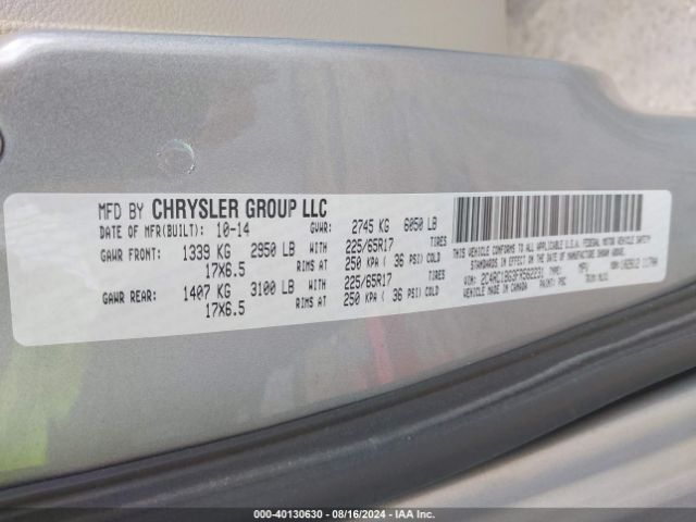 Photo 8 VIN: 2C4RC1BG3FR562231 - CHRYSLER TOWN AND COUNTRY 