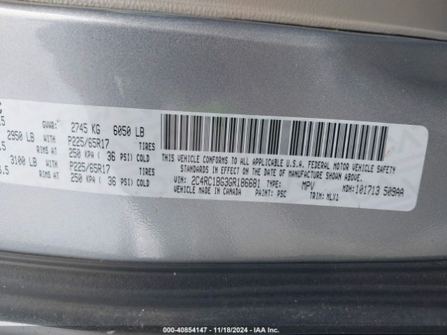 Photo 8 VIN: 2C4RC1BG3GR186681 - CHRYSLER TOWN AND COUNTRY 