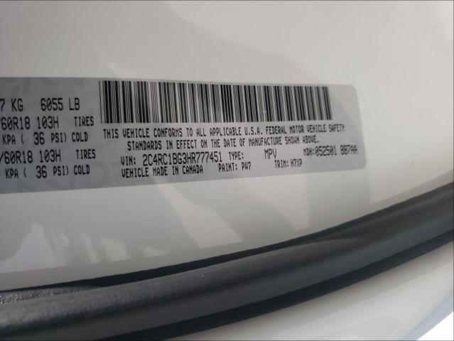 Photo 9 VIN: 2C4RC1BG3HR777451 - CHRYSLER PACIFICA T 