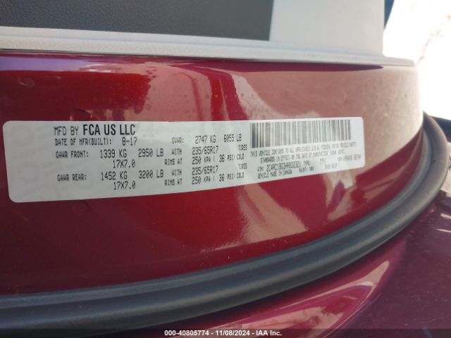 Photo 8 VIN: 2C4RC1BG3HR832321 - CHRYSLER PACIFICA 