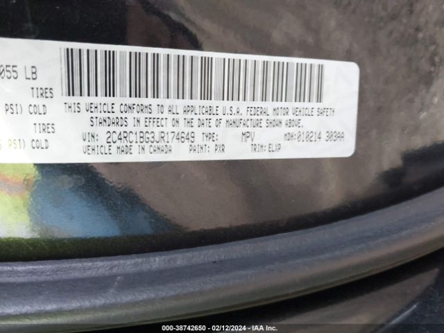 Photo 8 VIN: 2C4RC1BG3JR174649 - CHRYSLER PACIFICA 