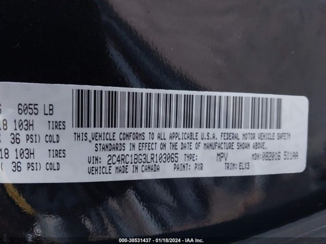 Photo 8 VIN: 2C4RC1BG3LR103065 - CHRYSLER PACIFICA 