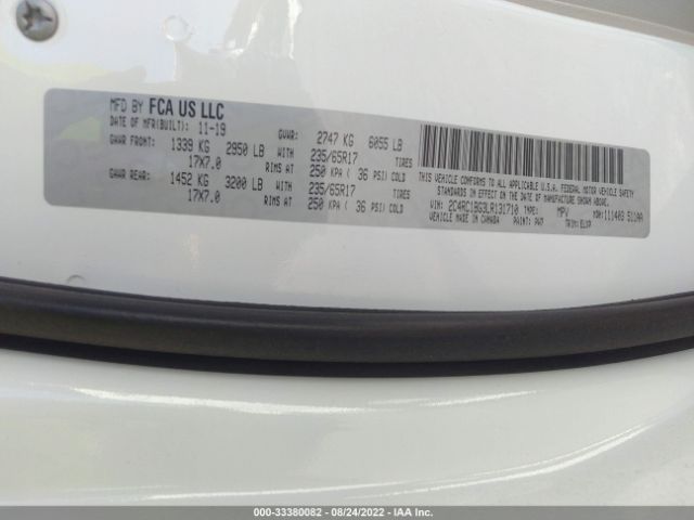 Photo 8 VIN: 2C4RC1BG3LR131710 - CHRYSLER PACIFICA 