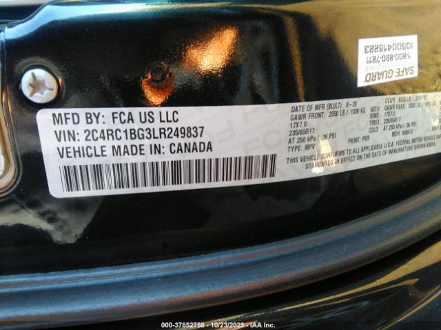 Photo 8 VIN: 2C4RC1BG3LR249837 - CHRYSLER PACIFICA 