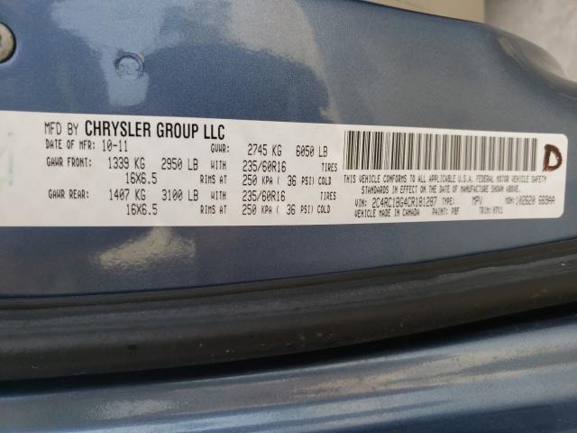 Photo 9 VIN: 2C4RC1BG4CR181287 - CHRYSLER TOWN &AMP COU 