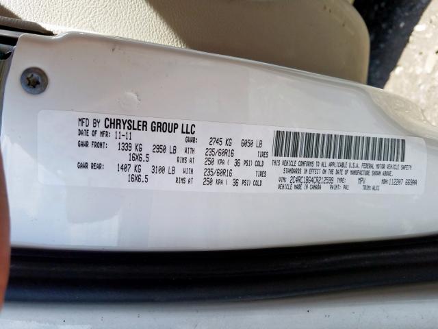 Photo 9 VIN: 2C4RC1BG4CR212599 - CHRYSLER TOWN & COU 