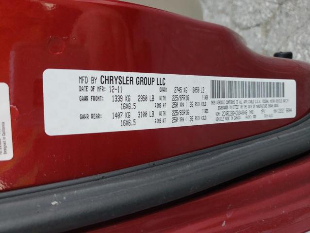 Photo 13 VIN: 2C4RC1BG4CR240046 - CHRYSLER MINIVAN 