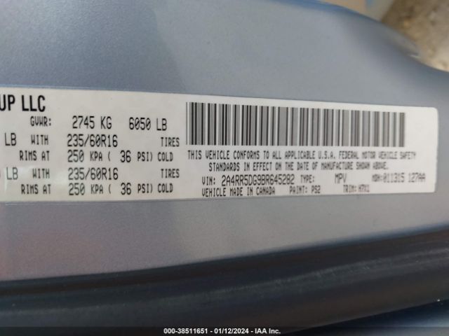 Photo 8 VIN: 2C4RC1BG4DR526805 - CHRYSLER TOWN & COUNTRY 