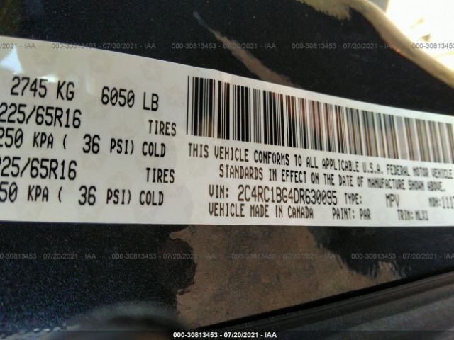 Photo 8 VIN: 2C4RC1BG4DR630095 - CHRYSLER TOWN & COUNTRY 