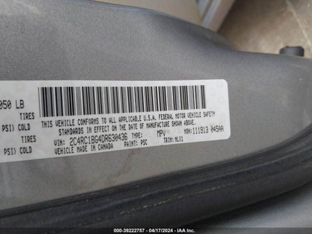 Photo 8 VIN: 2C4RC1BG4DR630436 - CHRYSLER TOWN & COUNTRY 