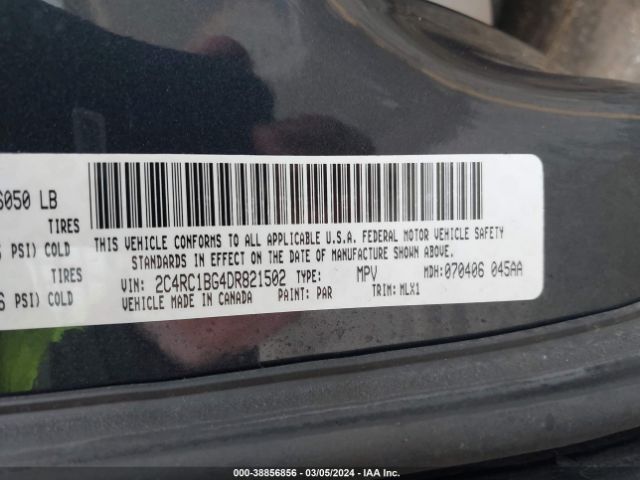 Photo 8 VIN: 2C4RC1BG4DR821502 - CHRYSLER TOWN & COUNTRY 