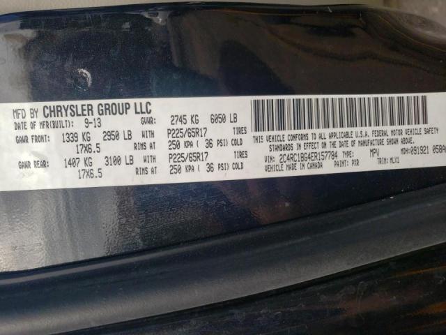 Photo 9 VIN: 2C4RC1BG4ER157784 - CHRYSLER TOWN AND C 