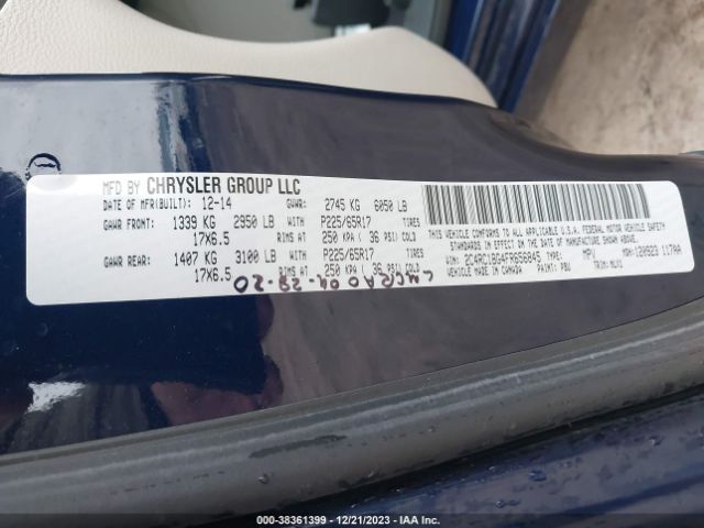 Photo 8 VIN: 2C4RC1BG4FR656845 - CHRYSLER TOWN & COUNTRY 