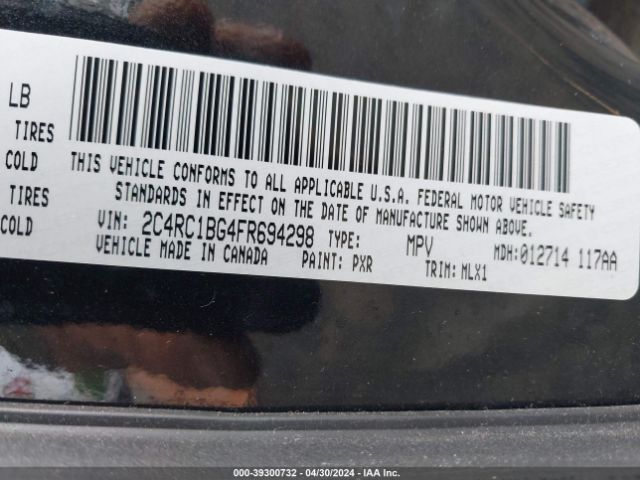 Photo 8 VIN: 2C4RC1BG4FR694298 - CHRYSLER TOWN & COUNTRY 