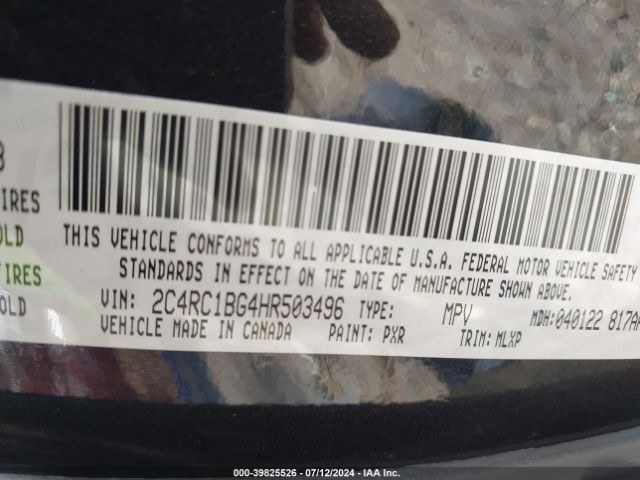 Photo 8 VIN: 2C4RC1BG4HR503496 - CHRYSLER PACIFICA 