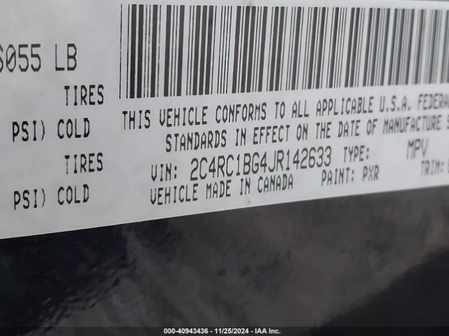 Photo 8 VIN: 2C4RC1BG4JR142633 - CHRYSLER PACIFICA 