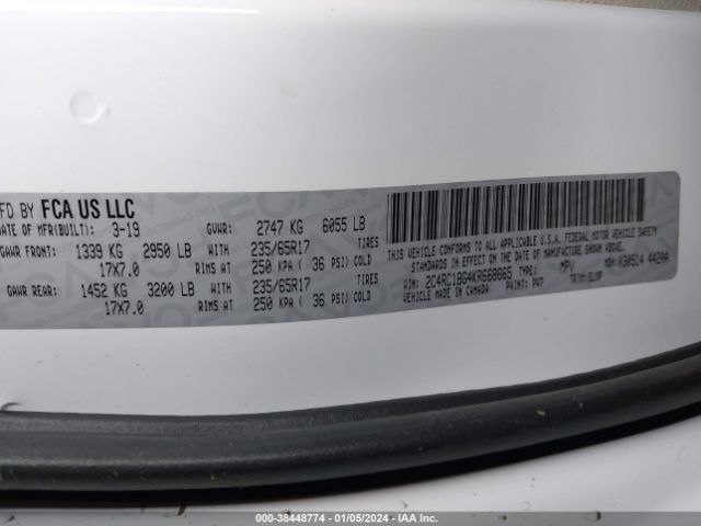 Photo 8 VIN: 2C4RC1BG4KR668665 - CHRYSLER PACIFICA 