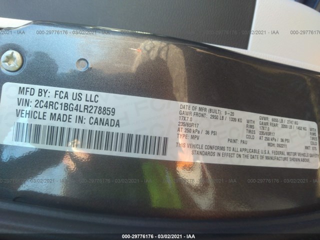 Photo 8 VIN: 2C4RC1BG4LR278859 - CHRYSLER PACIFICA 