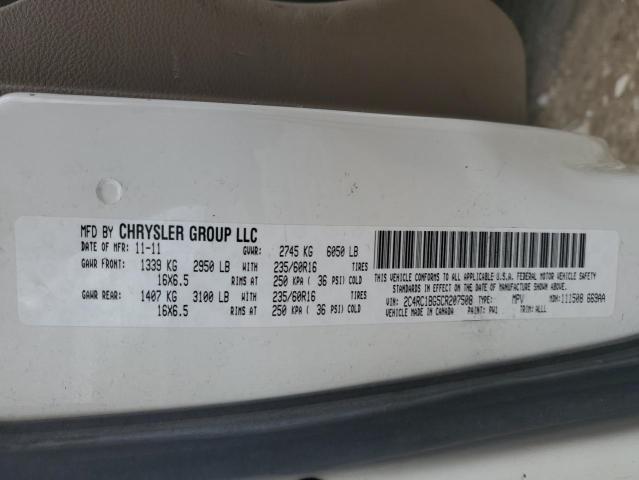 Photo 12 VIN: 2C4RC1BG5CR207508 - CHRYSLER MINIVAN 