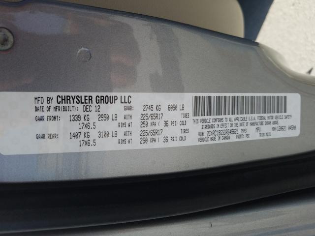 Photo 9 VIN: 2C4RC1BG5DR645625 - CHRYSLER TOWN & COU 