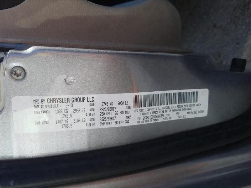 Photo 9 VIN: 2C4RC1BG5DR766980 - CHRYSLER TOWN &AMP COU 