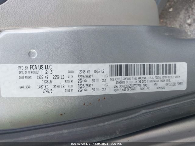 Photo 8 VIN: 2C4RC1BG5GR237775 - CHRYSLER TOWN AND COUNTRY 