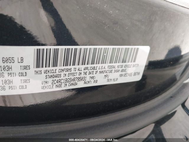 Photo 8 VIN: 2C4RC1BG5HR795031 - CHRYSLER PACIFICA 