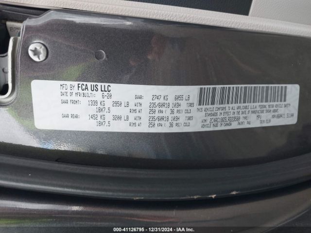 Photo 8 VIN: 2C4RC1BG5LR223580 - CHRYSLER PACIFICA 