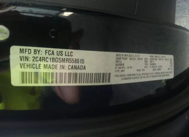 Photo 8 VIN: 2C4RC1BG5MR558615 - CHRYSLER PACIFICA 