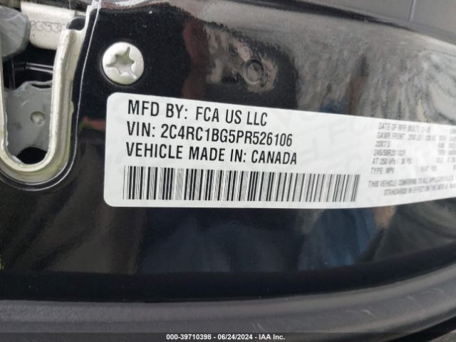 Photo 8 VIN: 2C4RC1BG5PR526106 - CHRYSLER PACIFICA 