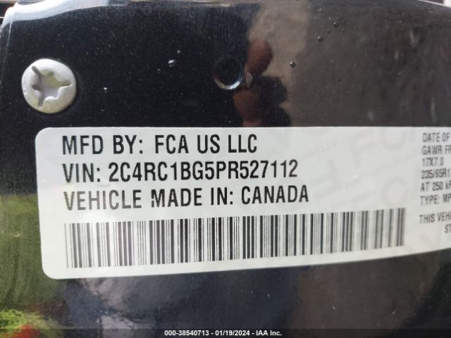 Photo 8 VIN: 2C4RC1BG5PR527112 - CHRYSLER PACIFICA 