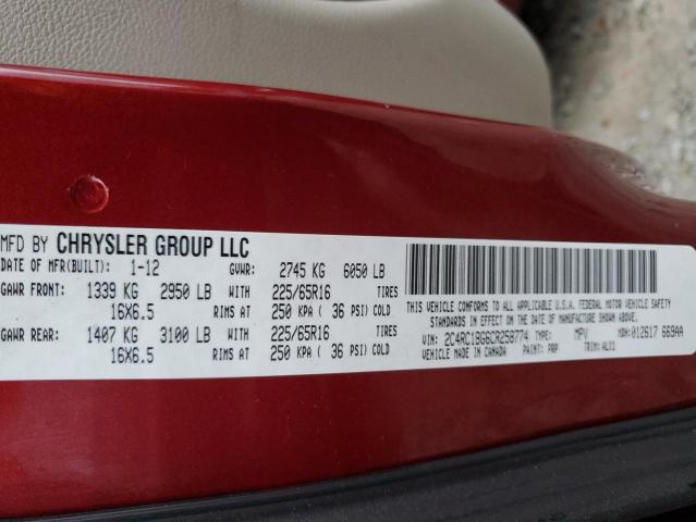 Photo 12 VIN: 2C4RC1BG6CR258774 - CHRYSLER MINIVAN 