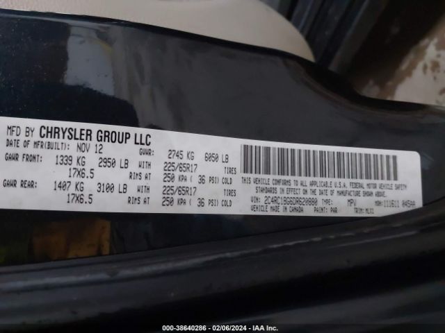 Photo 8 VIN: 2C4RC1BG6DR620880 - CHRYSLER TOWN & COUNTRY 