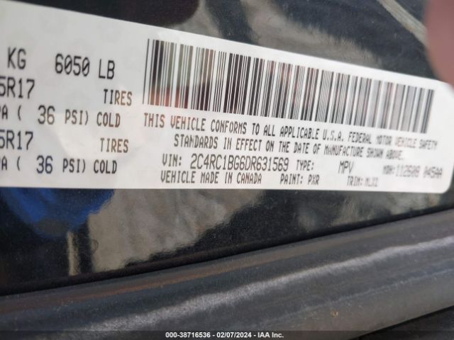 Photo 8 VIN: 2C4RC1BG6DR631569 - CHRYSLER TOWN & COUNTRY 