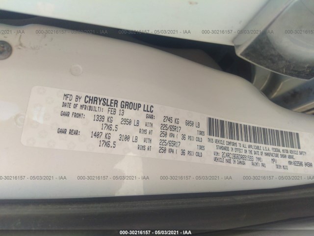 Photo 8 VIN: 2C4RC1BG6DR691593 - CHRYSLER TOWN & COUNTRY 