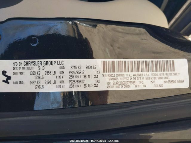 Photo 8 VIN: 2C4RC1BG6DR779981 - CHRYSLER TOWN & COUNTRY 