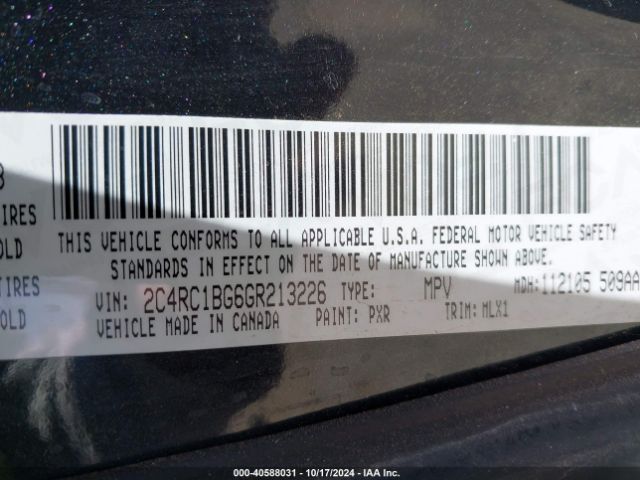 Photo 8 VIN: 2C4RC1BG6GR213226 - CHRYSLER TOWN AND COUNTRY 