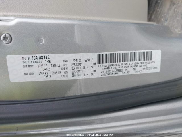 Photo 8 VIN: 2C4RC1BG6GR269618 - CHRYSLER TOWN & COUNTRY 