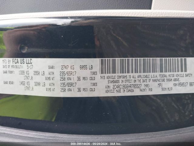 Photo 8 VIN: 2C4RC1BG6HR785527 - CHRYSLER PACIFICA 