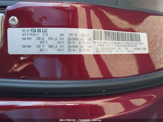 Photo 8 VIN: 2C4RC1BG6JR364512 - CHRYSLER PACIFICA 